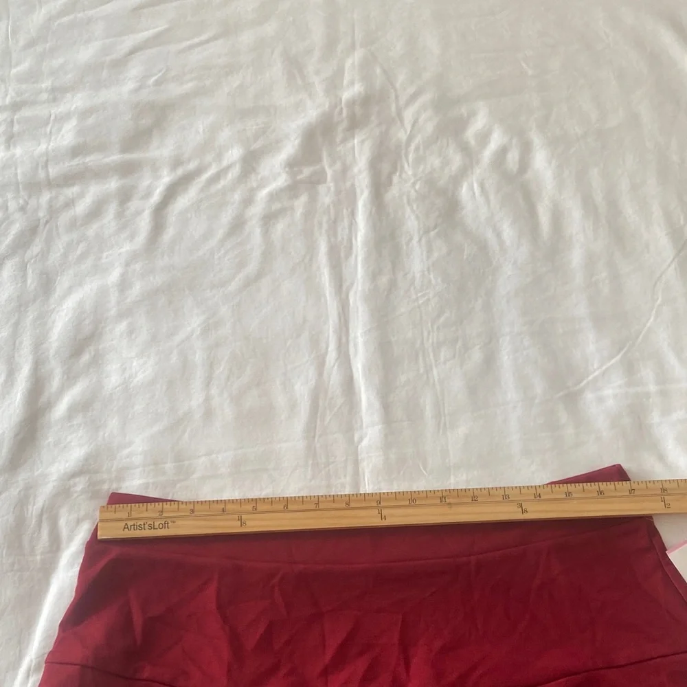 Zoe + Liv Burgundy Mini Skirt - Picture 4 of 6